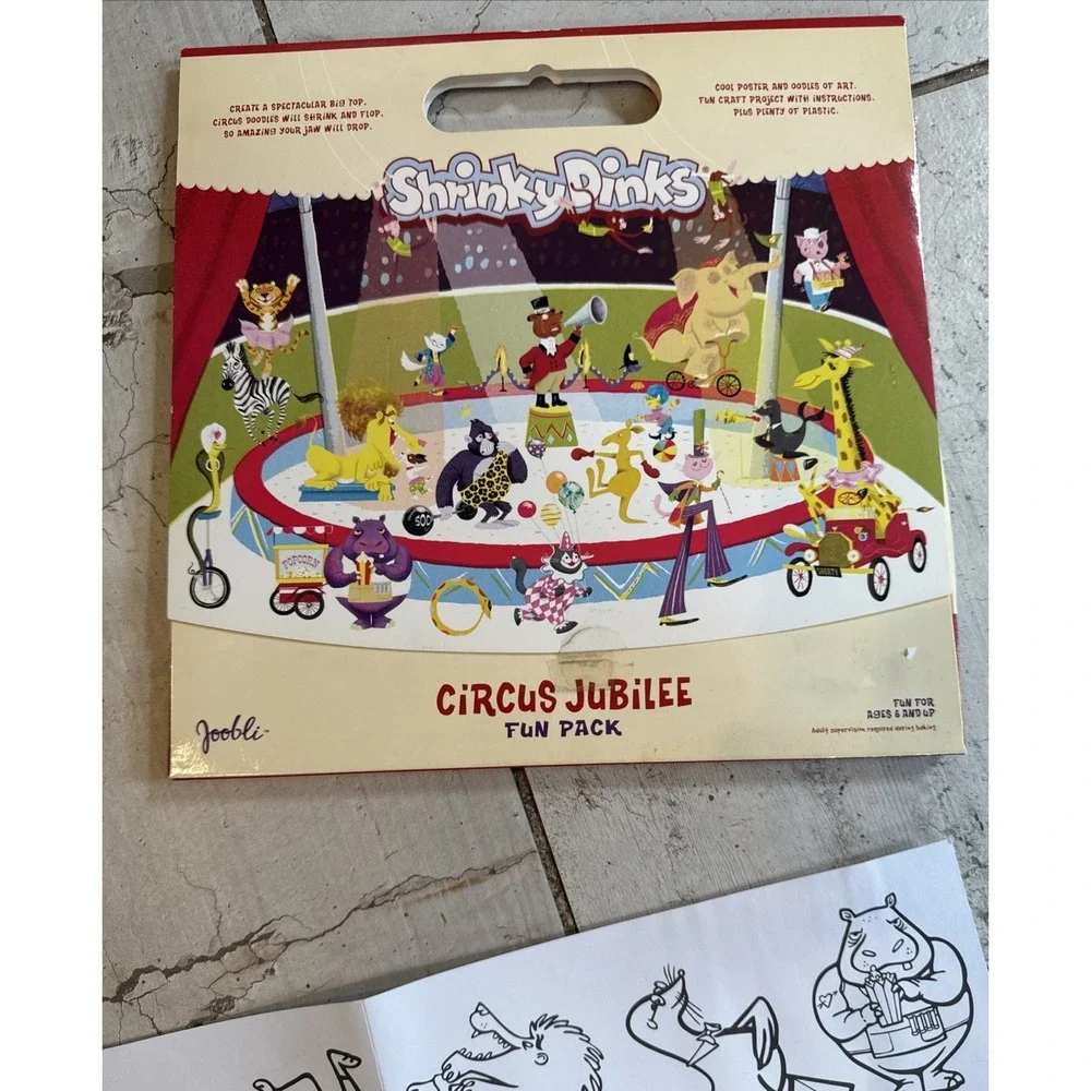 Shrinky Dinks Circus Jubilee Fun Pack Shrink Dinks- Joobli Ages 6 and up. Craft